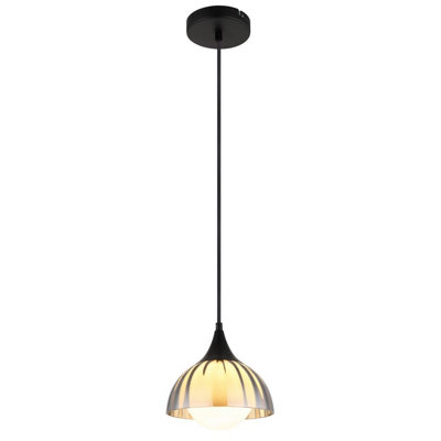 Luminosa Lighting Light/Black Luminosa Ing Luminosa Eva Dome Pendant Ceiling Matt Smoke Glass Shade 1X G9 Size 10