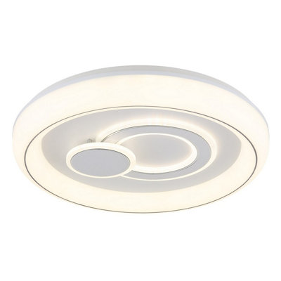 Luminosa Lighting Luminosa Ruiz Integrated Led Semi Flush Ceiling Light White Matt 2X Led 2700-6000K from B&Q