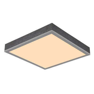 Luminosa Lighting Luminosa Doro 30Cm Flush Ceiling Light Silver Colored Led 3000K from B&Q