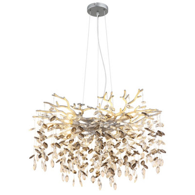 Netlighting Unisex Silver Queena Pendant Ceiling Light Matt Colour 10X E14 Size 10 - Image 2