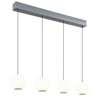 B&Q -  Luminosa Simmons Bar Pendant Ceiling Light Matt Grey 4X Led 3000/4000/6000K