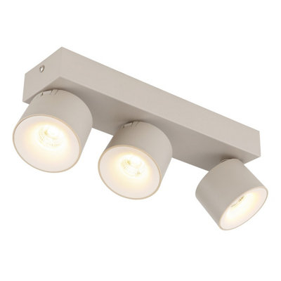 B&Q -  Luminosa Rae Ceiling Spotlight Bar Matt Sand 3X Led 3000K