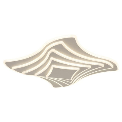 B&Q -  Luminosa Octavio Semi Flush Ceiling Light Matt Sand Led 2700/6000K