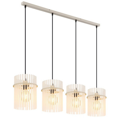 B&Q -  Luminosa Gorley Bar Pendant Ceiling Light Matt SandGlass Rods4X E27