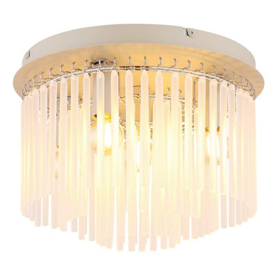 Netlighting Unisex Beige Gorley Ceiling Light Matt Sand Glass Rods 5X E14 In Size 5 - Image 3