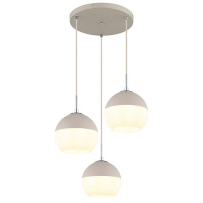 B&Q -  Luminosa Ragusa Cluster Pendant Ceiling Light Matt Sand 3X E27