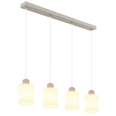 B&Q -  Luminosa Trent Bar Pendant Ceiling Light Matt Sand 4X E27