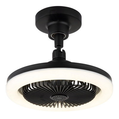 Luminosa Lighting Luminosa Lidea Ceiling Fan Matt BlackRemote ControlLed 3000/6500K from B&Q