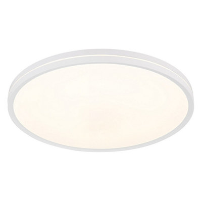 Luminosa Lighting Luminosa Dwain Flush Ceiling Light Matt White Rgb Led 3000/6500K from B&Q