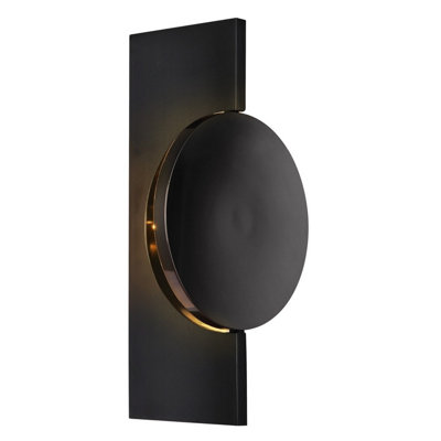 B&Q -  Luminosa Jasper 30Cm Wall Lamp Matt Gunmetal Led 3000K