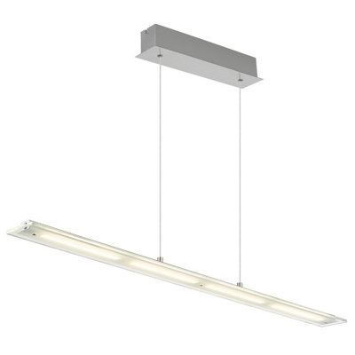 Luminosa Lighting Luminosa Novak Bar Pendant Ceiling Light Matt Nickel Led 3000/4000/6500K from B&Q