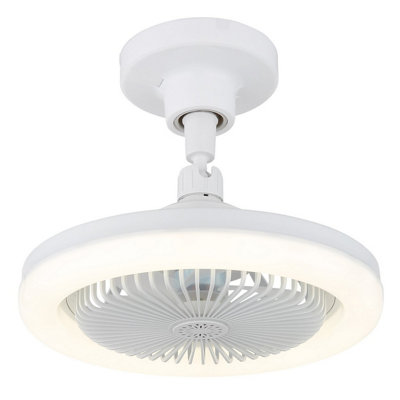 Luminosa Lighting Luminosa Lidea Ceiling Fan Matt WhiteRemote ControlLed 3000/6500K from B&Q