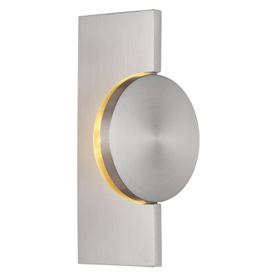 B&Q -  Luminosa Jasper 20Cm Wall Lamp Matt Nickel Led 3000K