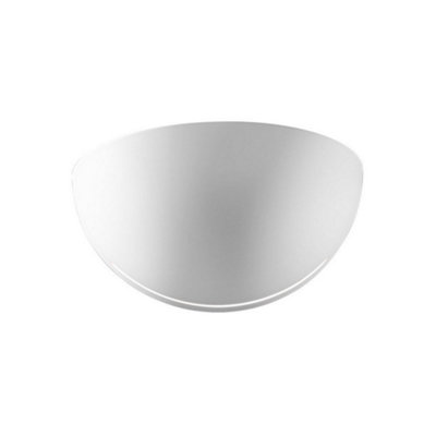 Luminosa Lighting Luminosa Bisquitte Lifestyle Ceramics Plaster Wall Light White1X E27 from B&Q