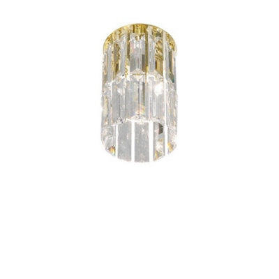 Luminosa Lighting Luminosa Prisma Designer Crystal Surface Mounted Spotlight Polished Gold1X G9 from B&Q