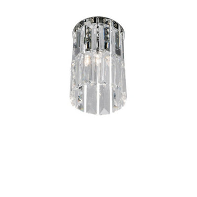 Luminosa Lighting Luminosa Prisma Designer Crystal Surface Mounted Spotlight Polished Chrome1X G9 from B&Q