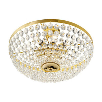 Luminosa Lighting Luminosa Valerie Classic Ceiling Light Polished Gold8X E14 from B&Q
