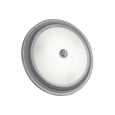 Luminosa Lighting Luminosa Milord Glass Decorative Flush Ceiling Light 3 Light Chrome from B&Q