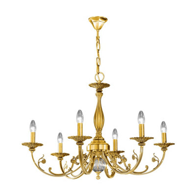 Luminosa Lighting Luminosa Pisani Multi Arm Chandeliers 6 Light French Gold from B&Q