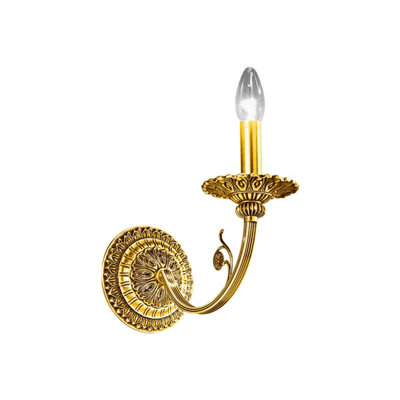 Luminosa Lighting Luminosa Pisani Candle Wall Lamp 24 Carat Gold from B&Q