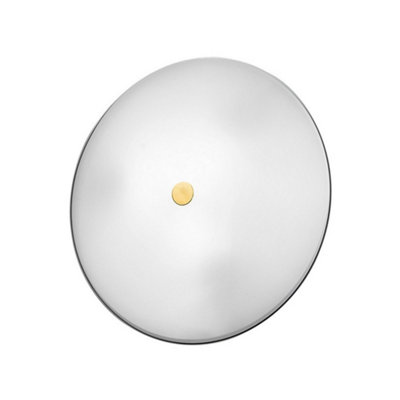 Luminosa Lighting Luminosa Centro Designer Glass Simple Flush Ceiling Light Antique Brass3X E27 from B&Q