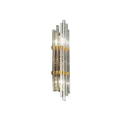 Luminosa Lighting Luminosa Ontario Lifestyle Crystal Wall Light Polished Gold2X E14 from B&Q