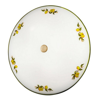 Luminosa Lighting Luminosa Nonna Cottage Style Glass Patterned Flush Ceiling Lamp Antique Brass4X E27 from B&Q