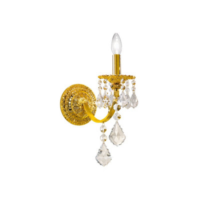 Luminosa Lighting Luminosa Pisani Crystal Crystal Candle Wall Lamp 24 Carat Gold from B&Q