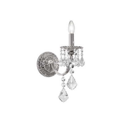 Luminosa Lighting Luminosa Pisani Crystal Crystal Candle Wall Lamp Chrome from B&Q