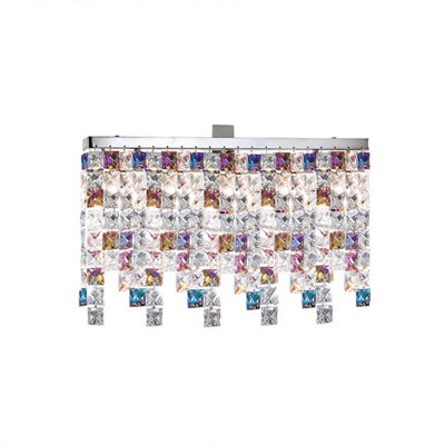 Luminosa Lighting Luminosa Prisma Crystal Ceiling Light 3 Light Chrome from B&Q
