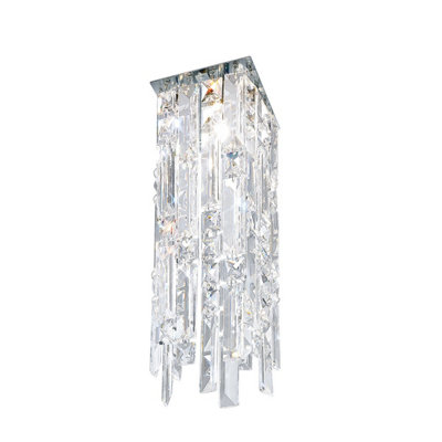 Luminosa Lighting Luminosa Prisma Crystal Ceiling Light Chrome from B&Q
