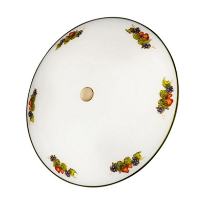 Luminosa Lighting Luminosa Nonna Cottage Style Glass Patterned Flush Ceiling Lamp Antique Brass4X E27 from B&Q