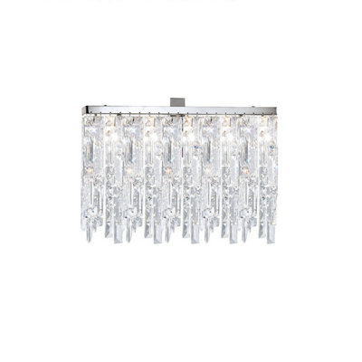 Luminosa Lighting Luminosa Prisma Crystal Ceiling Light 3 Light Chrome from B&Q