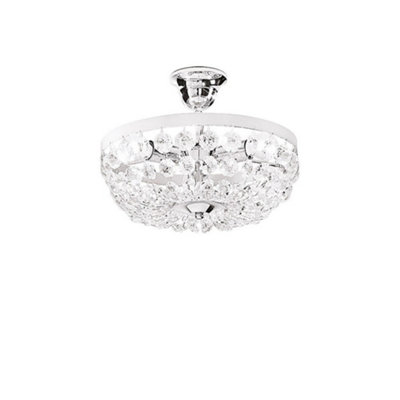 Luminosa Lighting Luminosa Valerie Classic Ceiling Light Polished Chrome3X E14 from B&Q