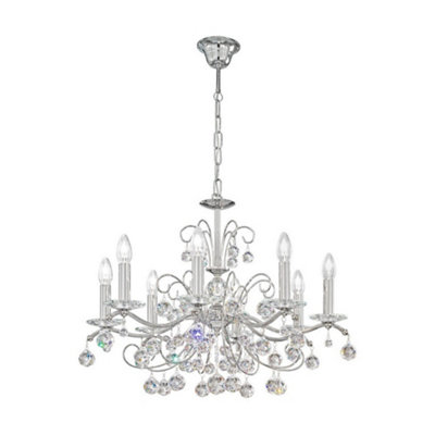 Luminosa Lighting Luminosa Carmen Classic Crystal 8 Arm Chandelier Polished Chrome8X E14 from B&Q