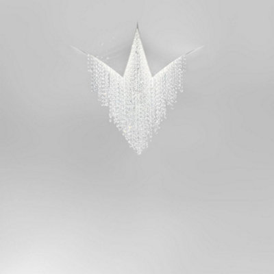 B&Q -  Luminosa Fonte Integrated Led Designer Crystal Spotlight White Matt