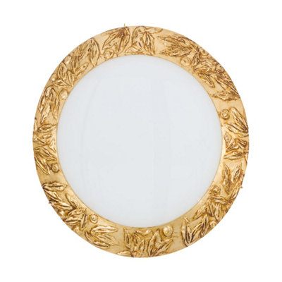 Luminosa Lighting Luminosa Serena Glass Decorative Flush Ceiling Light 4 Light 24 Carat Gold from B&Q