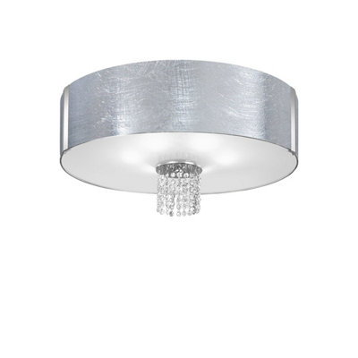 Luminosa Lighting Luminosa Emozione Glass Cylindrical Ceiling Light 6 Light Chrome from B&Q