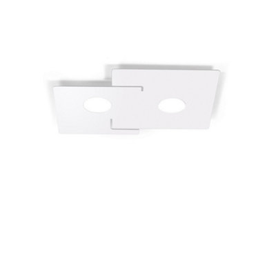 Luminosa Lighting Luminosa Square Lifestyle Surface Mounted Ceiling LightWhite Finish2X Gx53 from B&Q