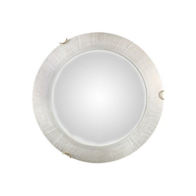 Luminosa Lighting Luminosa Moon Lifestyle Glass Simple Flush Ceiling Light GoldSun White Finish2X E27 from B&Q