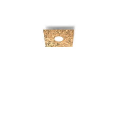 Luminosa Lighting Luminosa Square Lifestyle Metal Surface Mounted Ceiling LightVintage Gold Finish1X Gx53 from B&Q