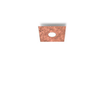 Luminosa Lighting Luminosa Square Lifestyle Metal Surface Mounted Ceiling LightVintage Copper Finish1X Gx53 from B&Q