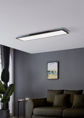 B&Q -  Salobrena 1 Led Ceiling LightBlack Slim Linear DesignCool White 4000K1200mm Indoor Ceiling Light