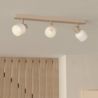 B&Q -  Corato Sandy Steel/glass Adjustable 3-Light Spotlight