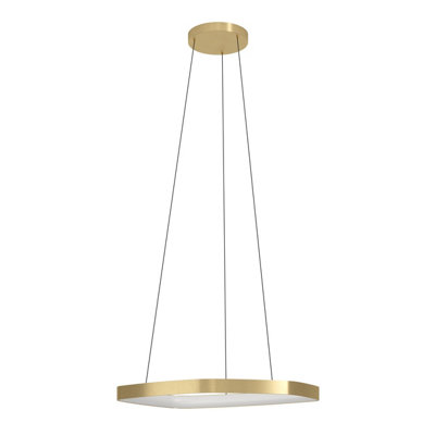 Eglo Vallerosa Brushed Brass Steel Pendant Light/White