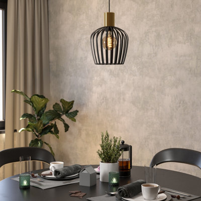 Eglo Empoli Hanging Light, Ø 20 Cm, Black/Brass-Coloured, Steel - Image 4