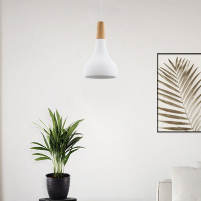 B&Q -  Sabinar Metal And Wood Single Pendant Light 901177