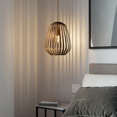 Eglo Bronze Espinal Steel Caged Style Contemporary Pendant 28Cm