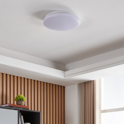 Eglo Approdo Steel & Plastic Led Ceiling LightWhite from B&Q