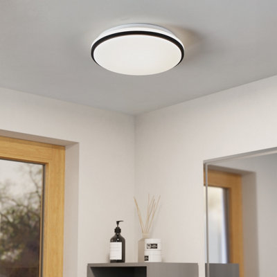 B&Q -  Margidore Steel White & Black Led Cct Ip54 Wall & Ceiling Light
